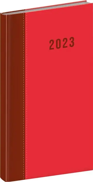 Kapesní diář Cambio 2023, červený Poslední Šance