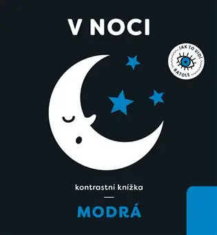 Modrá: V noci: Kontrastní knížka Vrácení Zdarma