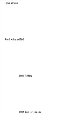 První kniha emblémů / First Book of Emblems Přímo Od Výrobce